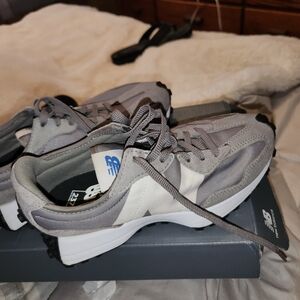 New Balance Gray and White Sneakers